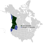 Map of the Cascadia region