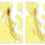 Map shows gentrifciation of the Central District between 1980 and 2010.