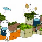 A graphic from Little Collective illustrating how people might interact with their design.
