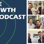 Shows Seattle Growth Podcast logo and a collage of selfies during Jeff Shulman's interviews