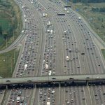 Aerial view of Highway 401 in Southern Ontario indicating the carrying capacity and potential energy possible for California piezoelectric transducers.