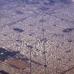 An aerial fiew of the city of La Plata.