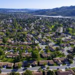 Drone photo of a residential neighborhood