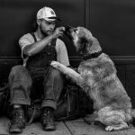 Owner and dog