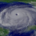 Hurricane aerial view
