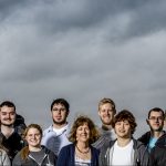 Faculty lead Lynn McMurdie, center, and some of the students from the winning UW team pose on the roof of the Atmospheric Sciences-Geophysics Building.Dennis Wise/University of Washington