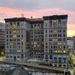 King County Courthouse at dawn in Seattle, Washington.