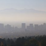 Smog and haze hangs over the Salt Lake valley, November 2016.