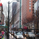 Downtown Seattle, 6th and Pine.