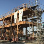 Construction on a cross-laminated timber high-rise emits 25% less carbon dioxide than a concrete building.