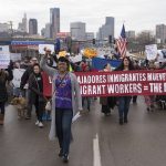 Protest march in support of immigrants, St. Paul, Minnesota, 2018.