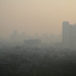 Air pollution in Delhi, the capital territory in India, January 2011.
