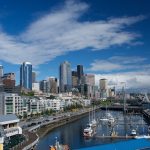 Seattle Waterfront from Bell Harbor Pier.
