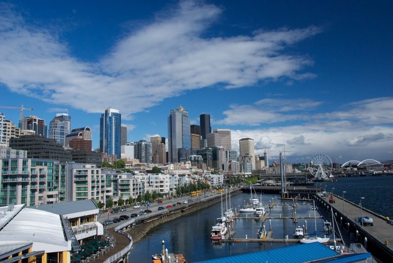 Seattle Waterfront from Bell Harbor Pier.