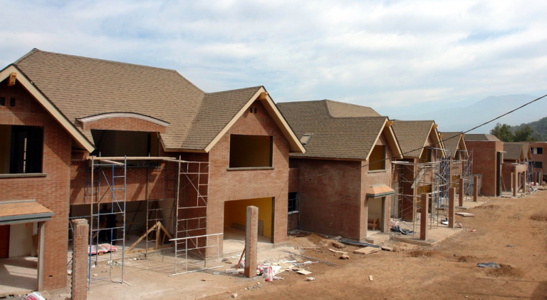 A neighborhood still being constructed.