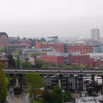 A view of the University District in Seattle from the Burke Gilman Tail.