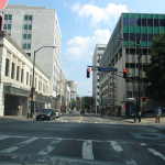 A view down one of the streets of Little Five Points District.
