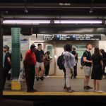 New York City subway platform, 2018.