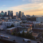 Downtown Seattle with a view of the Space Needle.