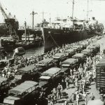 Marine Phoenix (T-AP-195) at Pier 39, Seattle, Washington, U.S., 1946, after bringing home troops.
