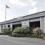 The front entrance of the National Archives at Seattle, a National Archives and Records Administration facility in Sand Point, Seattle, Washington.