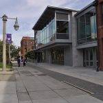 A view of several buildings at the University of Washington, Tacoma Campus, where the School of Urban Studies is housed.