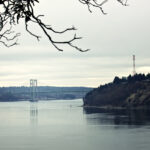 The Tacoma Narrows Bridge from Point Defiance Park — Tacoma, Washington.