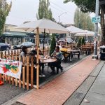 Outdoor dining at Island Soul, a Black-owned restaurant in Columbia City