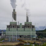 Image is of the western face of the Centralia Power Plant located east of Centralia, Washington.